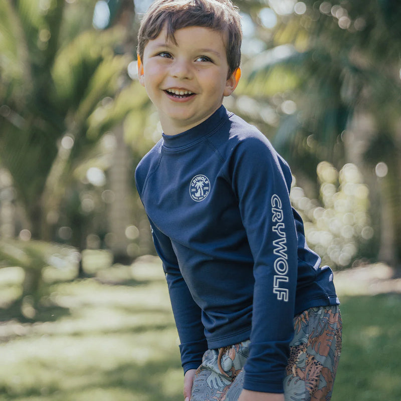 Crywolf thermal rash vest in navy