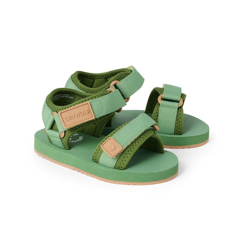 Crywolf beach sandal in coastal green