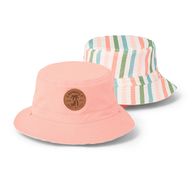 Crywolf reversible bucket hat summer stripe
