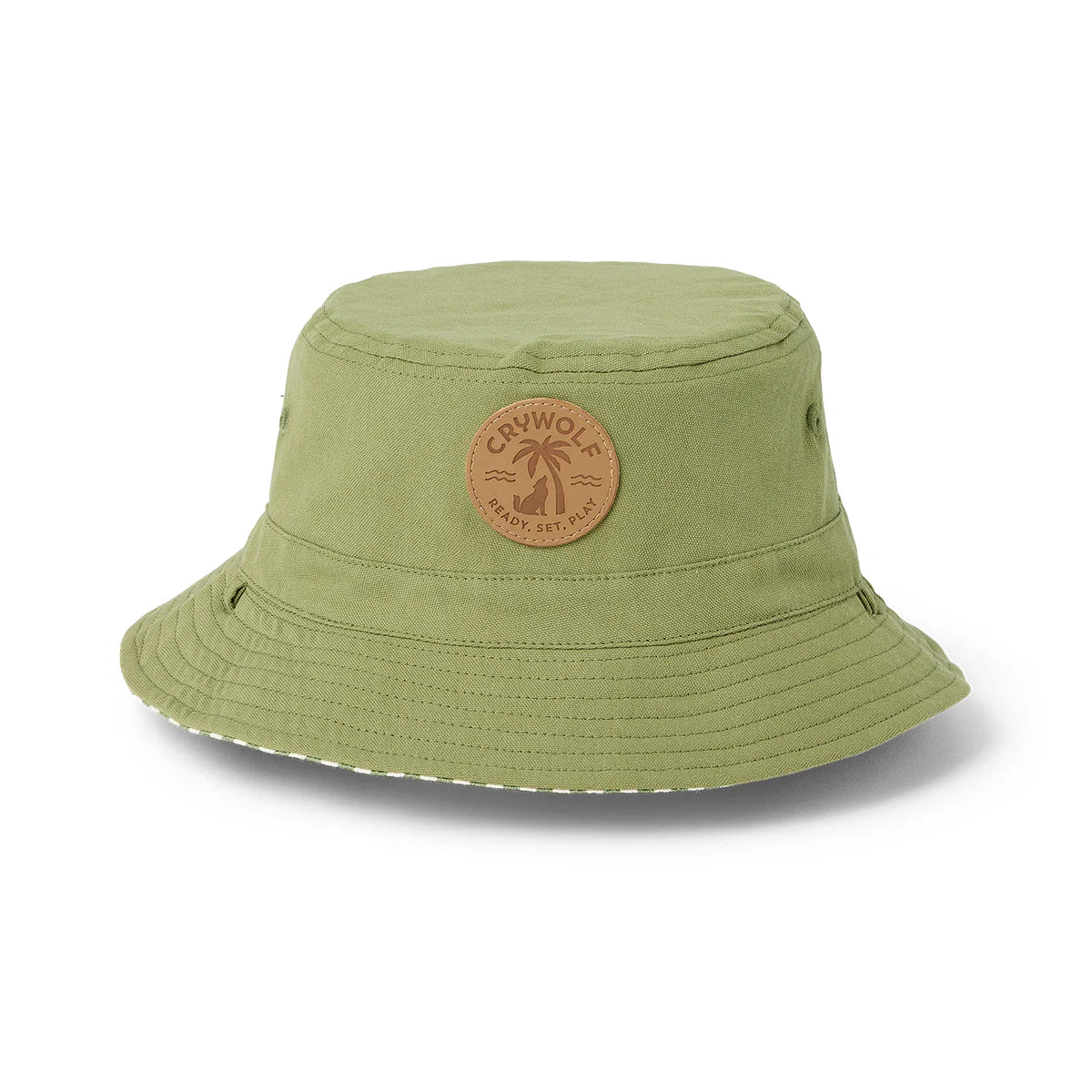 Crywolf reversible bucket hat in coastal stripe