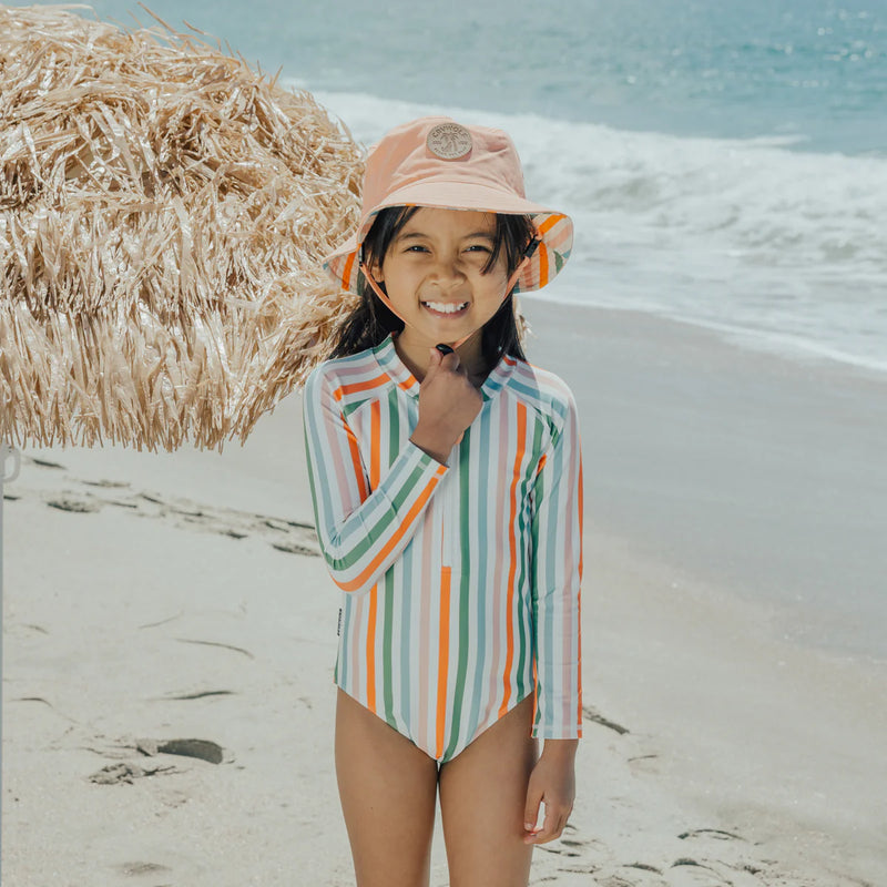 Crywolf long sleeve swimsuit summer stripe