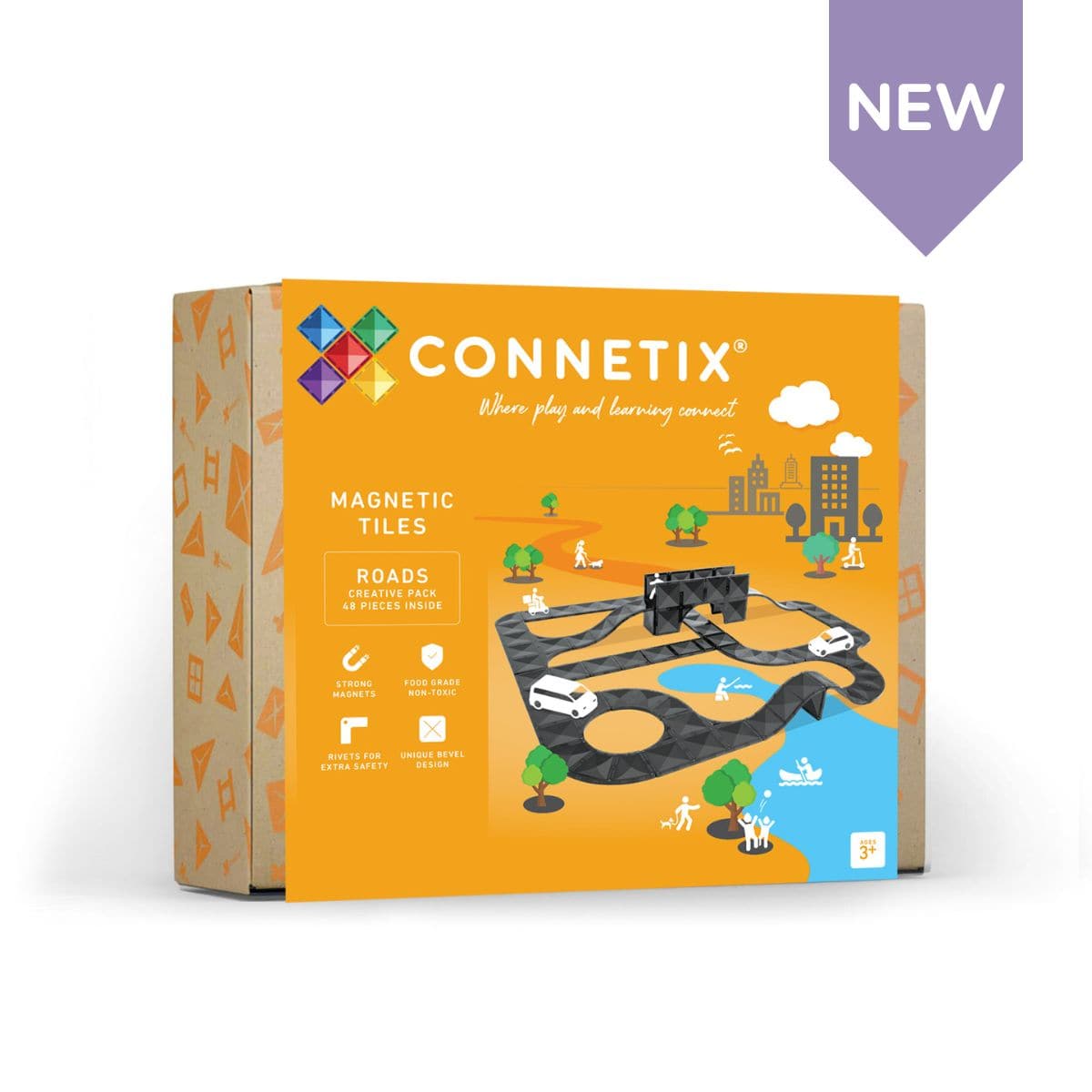 Connetix Tiles creative road pack