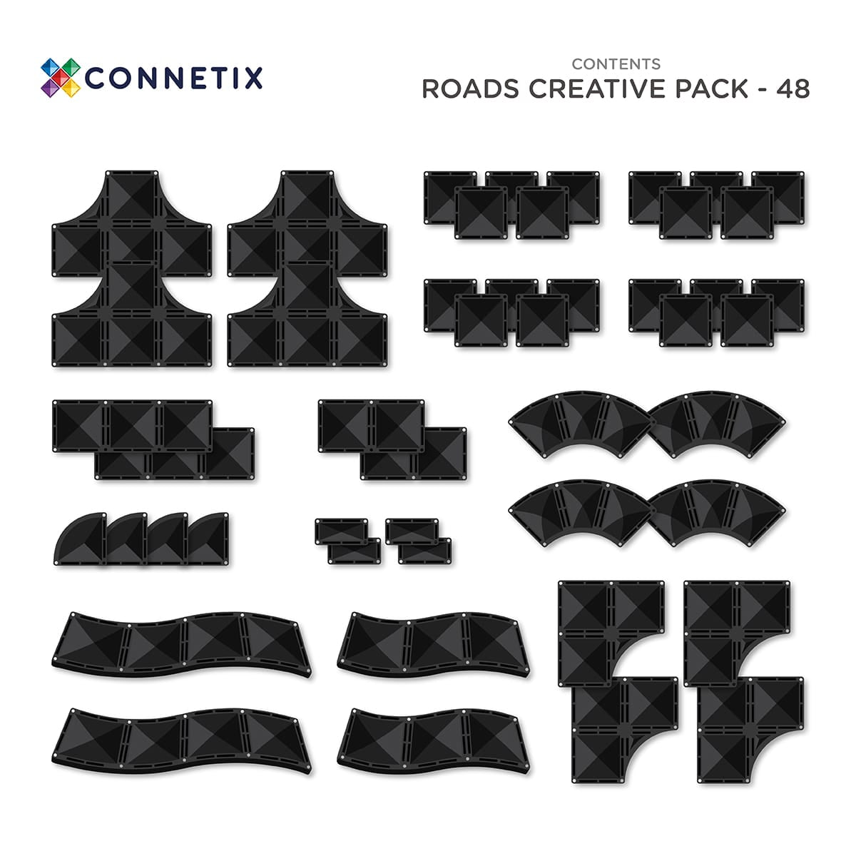 Connetix Tiles creative road pack
