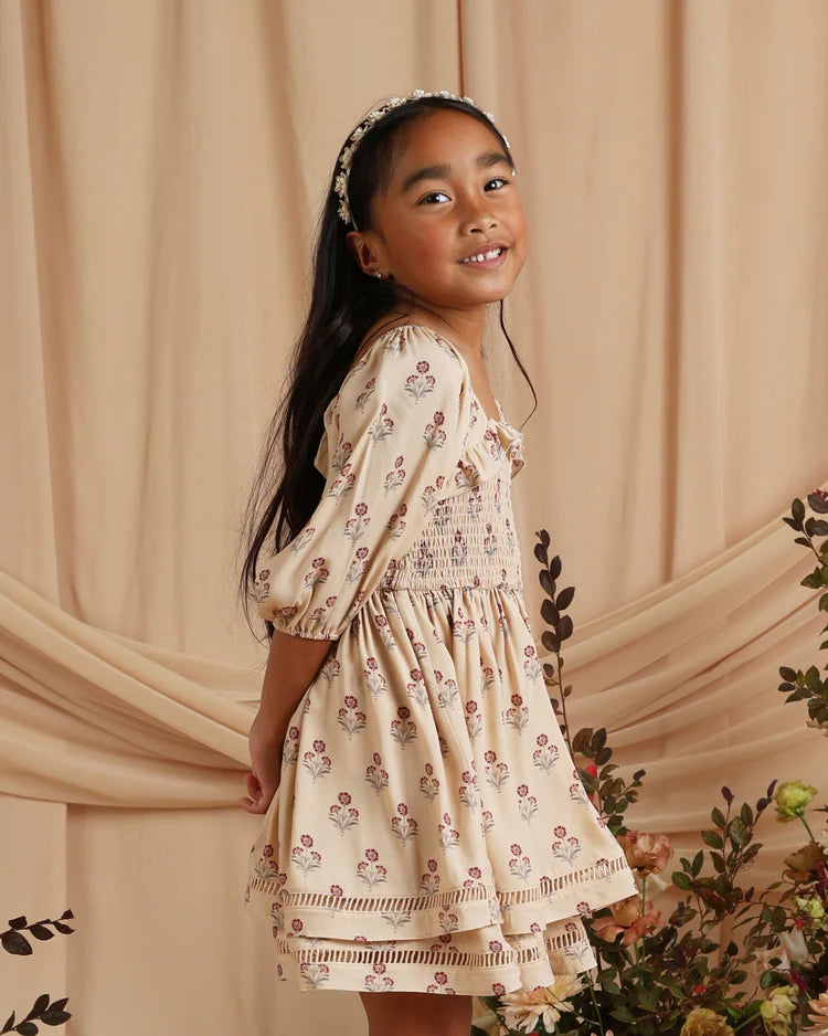 Noralee Elodie dress Fleur bouquet ecru in multi colours