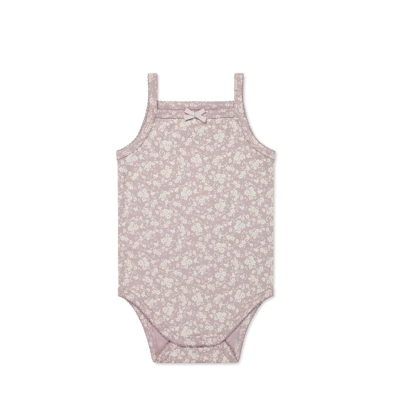 Jamie Kay organic Cotton Bridget singlet bodysuit Sadie Luna Floral in purple