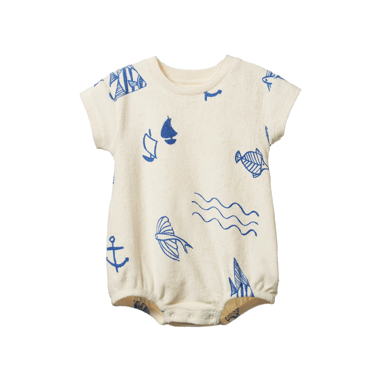 Nature Baby Juno romper Atlantic print in terry