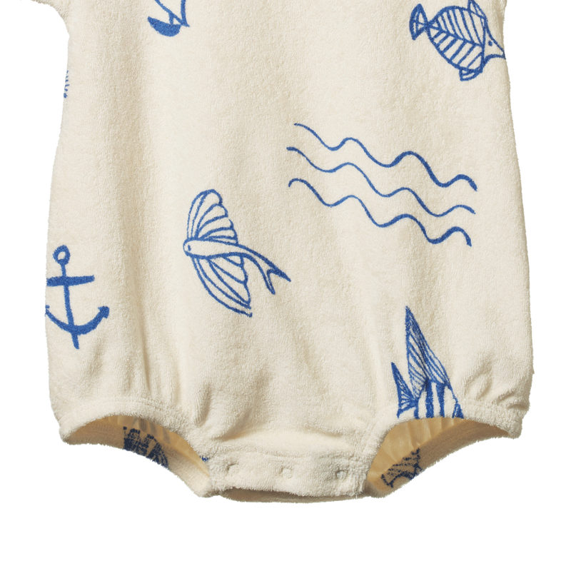 Nature Baby Juno romper Atlantic print in terry