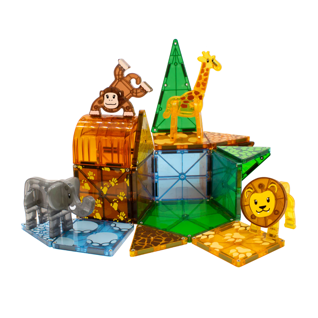 Magna tiles safari animals