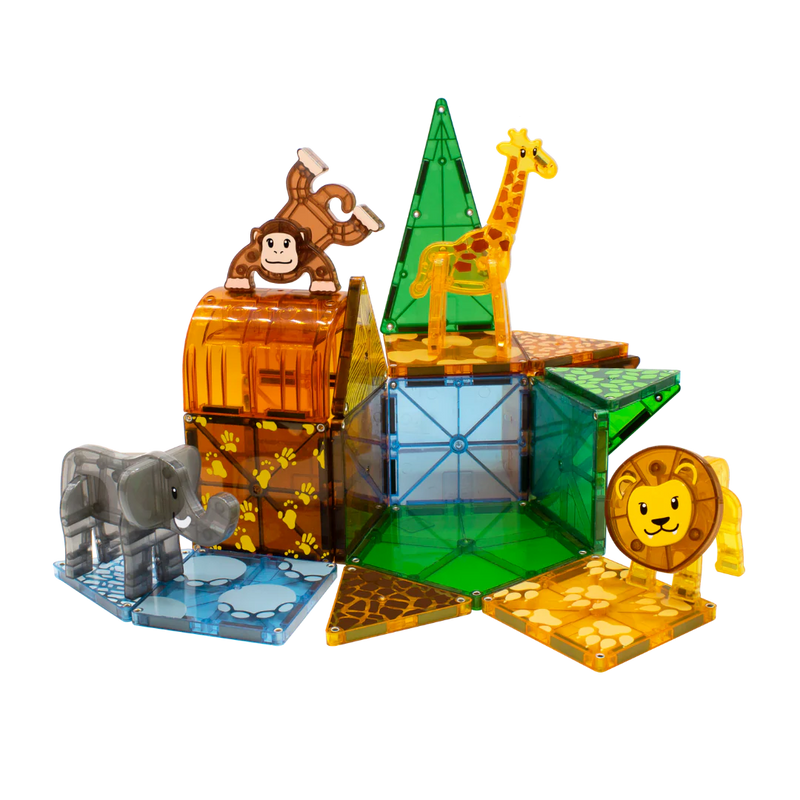 Magna tiles safari animals