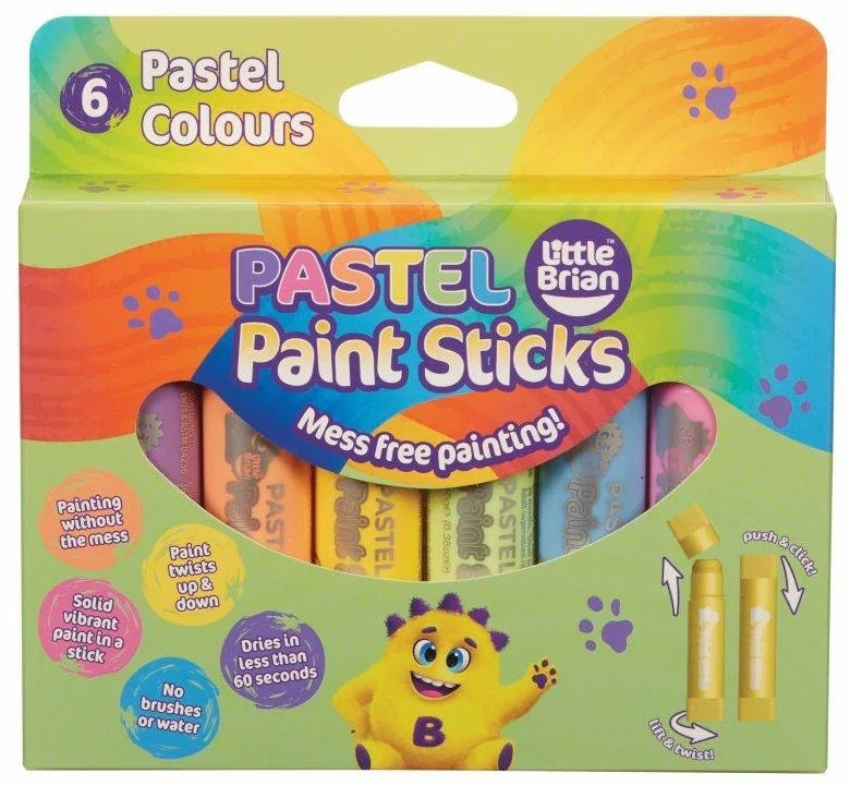 Little Brian pastel paint sticks  6 pk