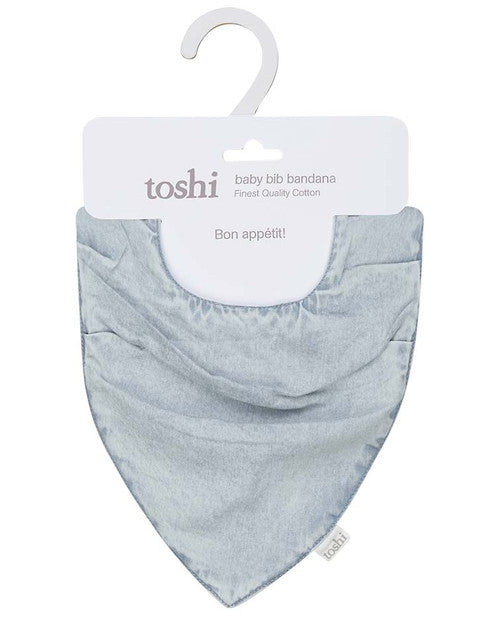 Toshi Baby Bib Bandana Indiana Chambray in Blue