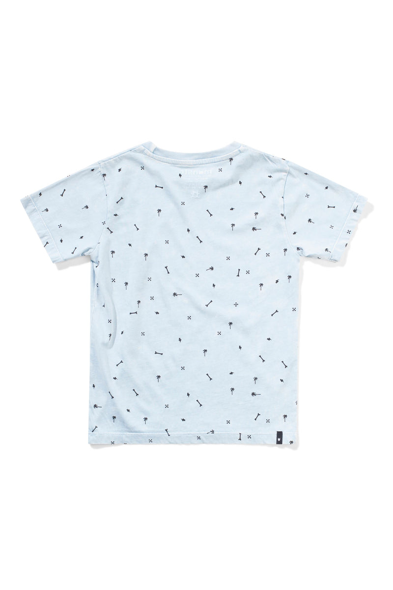 Munster Kids Confetti Tee Mineral Blue in Blue