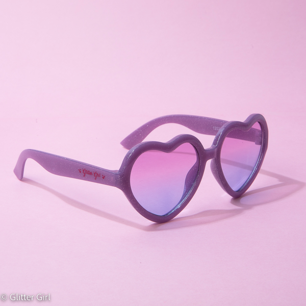 Glitter Girl Sparkling Heart Kids Sunglasses