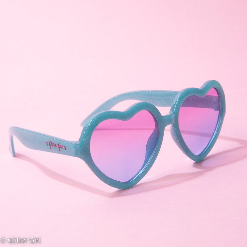 Glitter Girl Sparkling Heart Kids Sunglasses