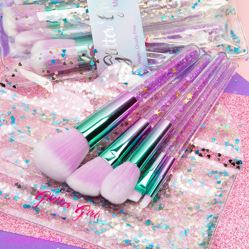 Glitter Girl Unicorn Sparkle Makeup Brush Set