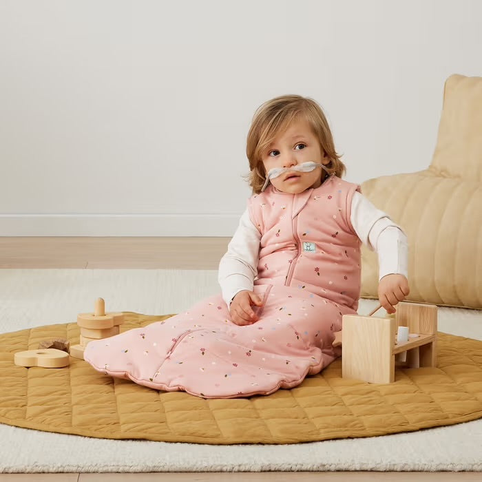 Ergopouch jersey sleeping bag 2.5 tog daisy in pink