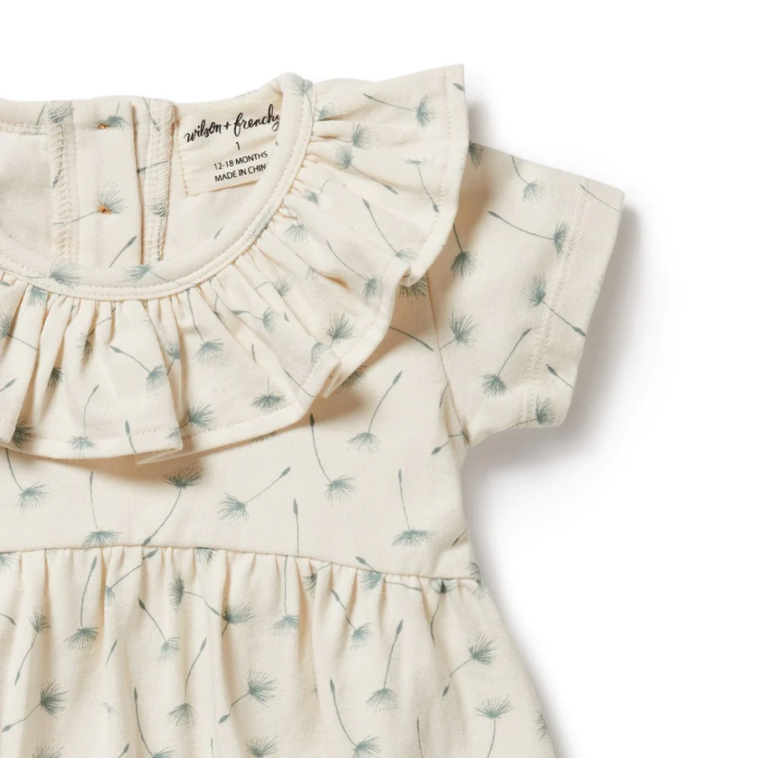 Wilson & Frenchy Organic Ruffle Dress Float Away Print in Multi