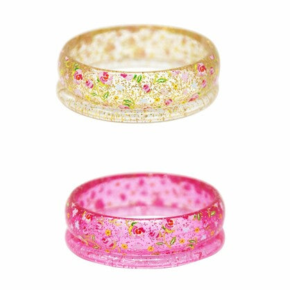 Pink Poppy Garden Rose Bangles