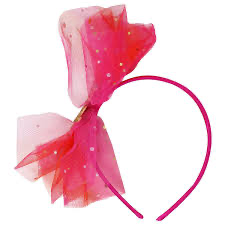 Pink Poppy Butterfly Glitter Hot Pink & Gold Bow Headband
