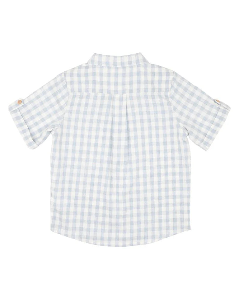Bebe Harry Check Shirt Blue Check in Multi