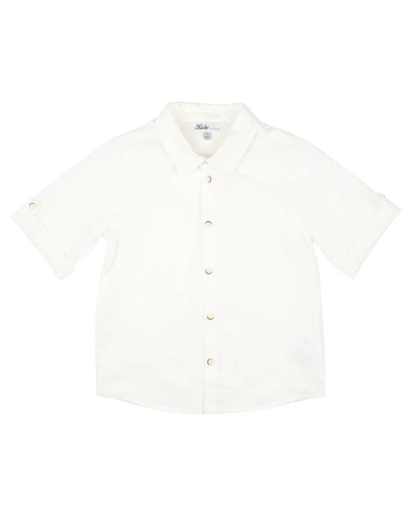 Bebe Harry Shirt Ivory in White