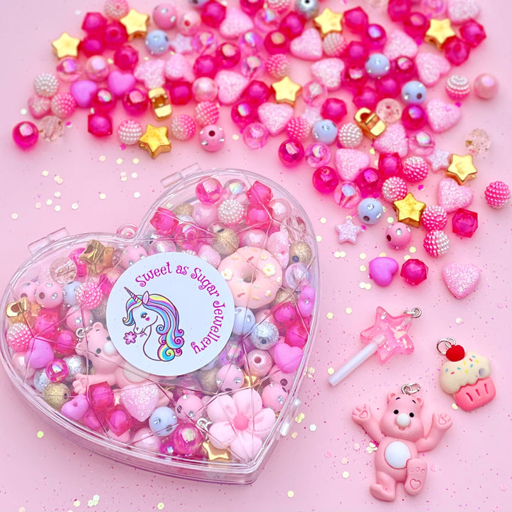 Sweet as Sugar Do It Yourself Pink Heart Jewellery Making Kit