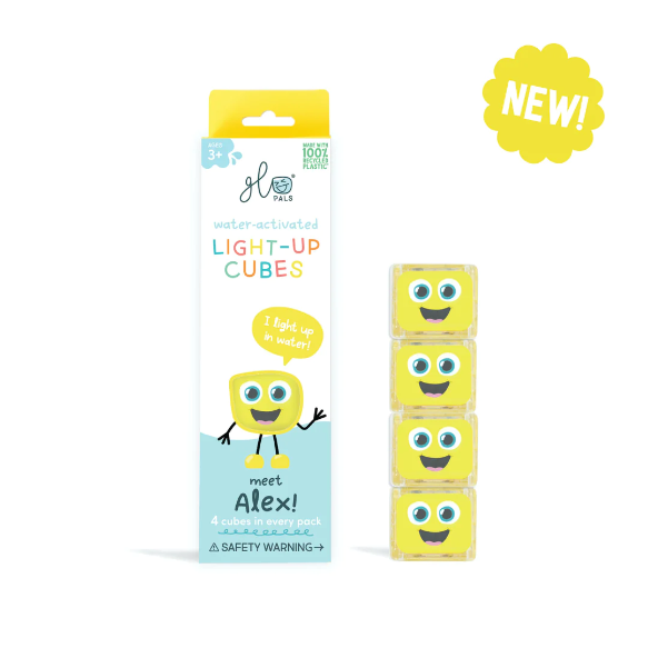 Glo Pals Light Up Cubes - Alex Yellow
