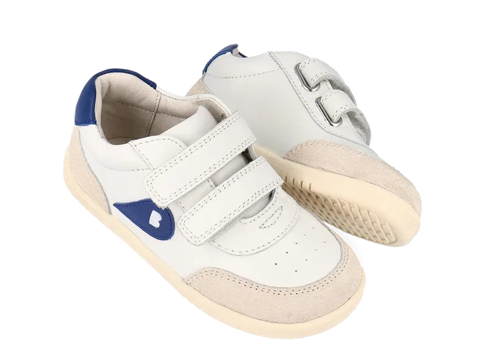 Bobux I walk champ in chalk and Gentian Blue