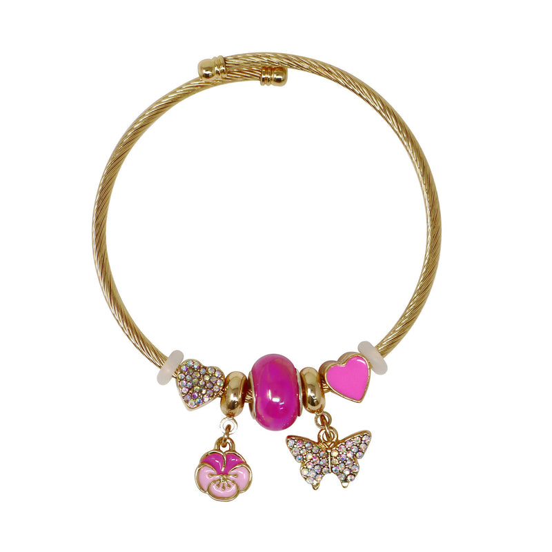 Pink Poppy Charm Bracelet Collection