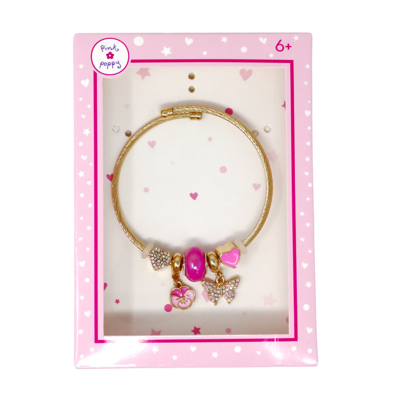 Pink Poppy Charm Bracelet Collection