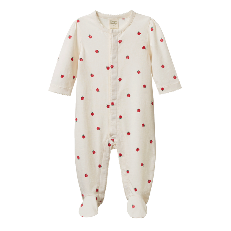 Nature Baby Lucy Suit raspberry print