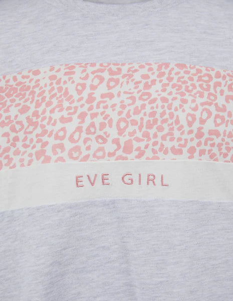 Eve Girl Base Panelled Long Sleeve Tee in Grey