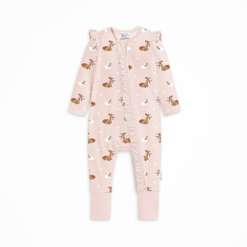 Child of Mine Bamboo Zipsuit Classic Fawn Multi