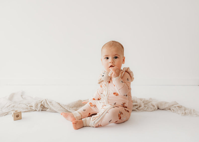 Child of Mine Bamboo Zipsuit Classic Fawn Multi