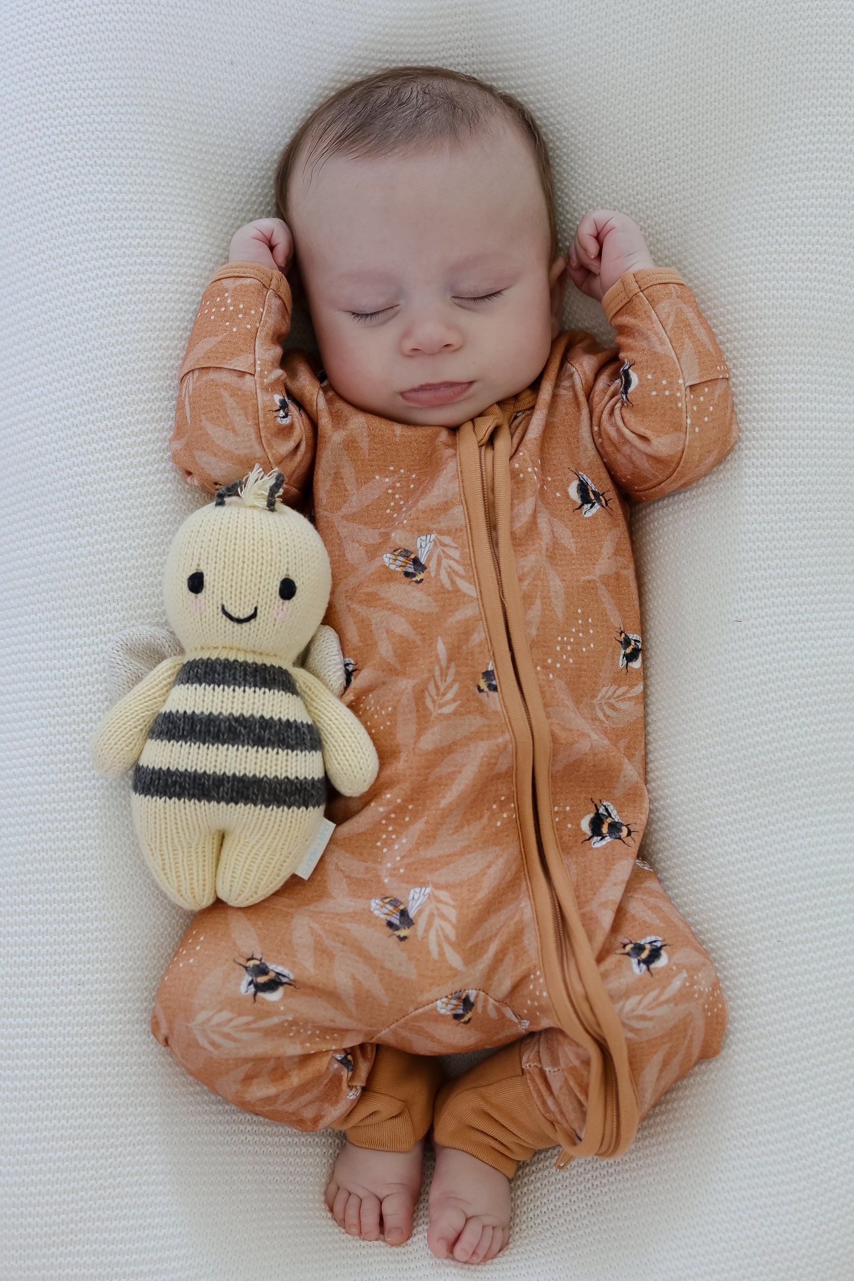 Child of Mine Bamboo Zipsuit Bumble Bees Multi