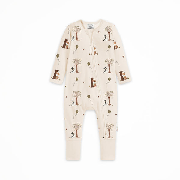 Child of Mine Bamboo Zipsuit Autumn Bears Multi