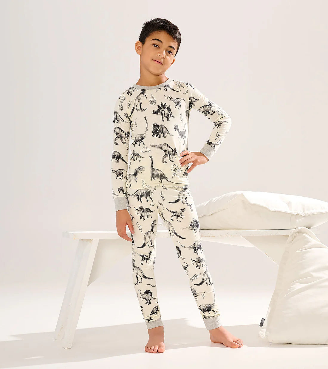 Hatley Dino extinction organic stretch cotton pajama set