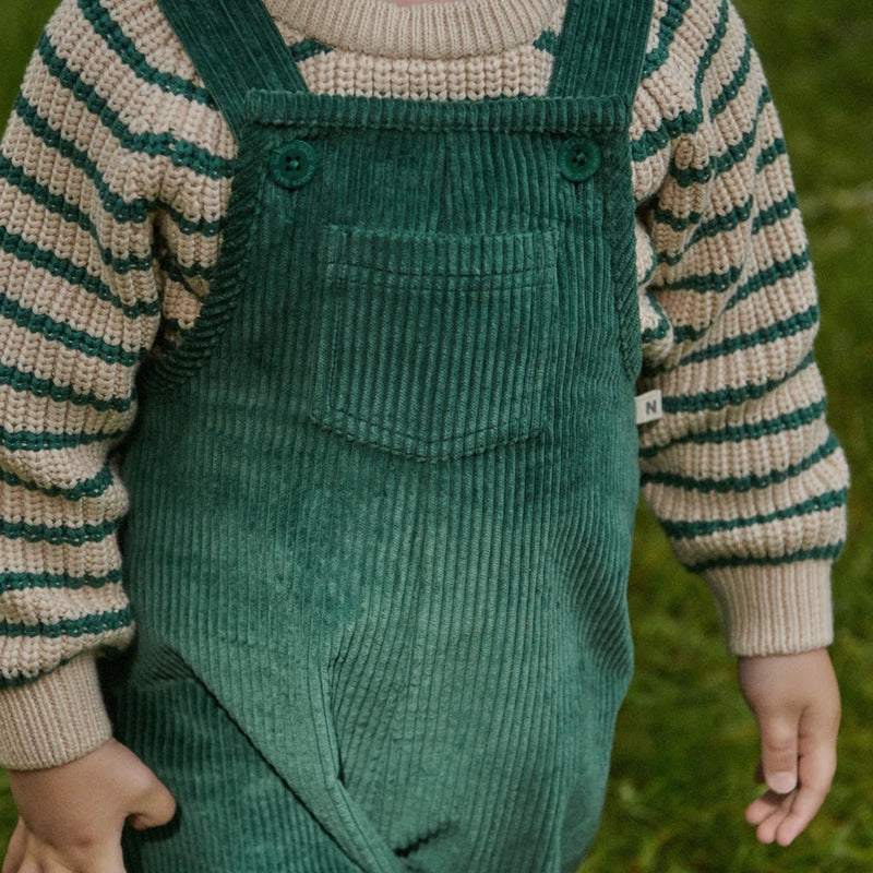 Nature Baby Tipper Overalls in Pine Green