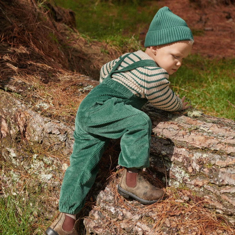 Nature Baby Tipper Overalls in Pine Green