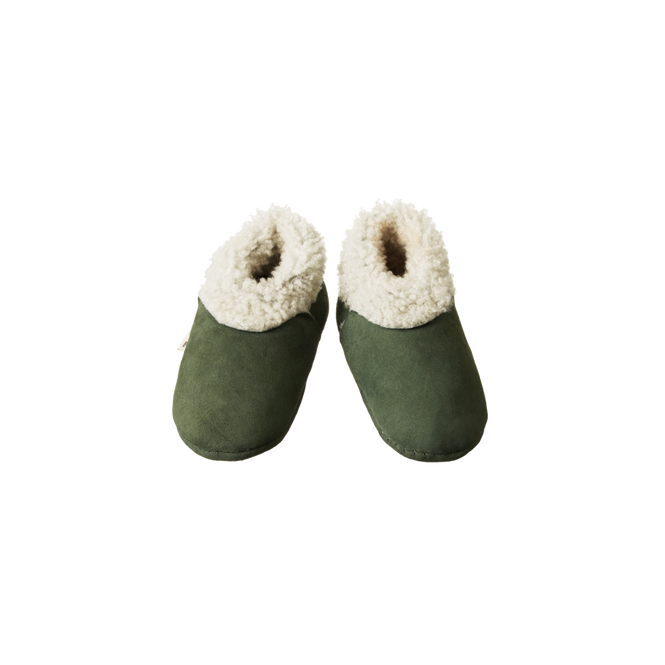 Nature Baby Lambskin Booties Thyme in Green