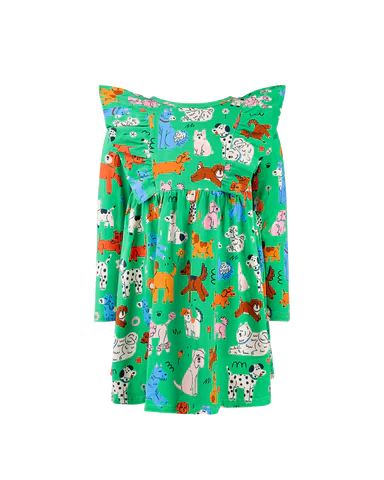 Rock Your Baby park life long sleeve dress in green