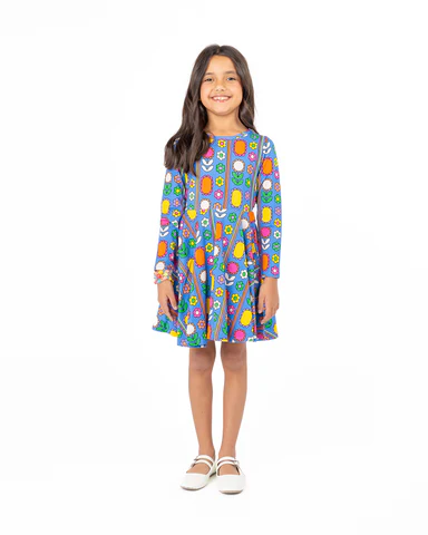 Rock Your Baby Nordic floral waisted dress