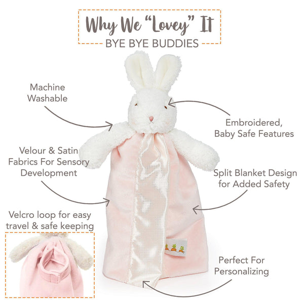 Bunnies by the Bay Blossom Bunny Bye Bye Buddy in Pink
