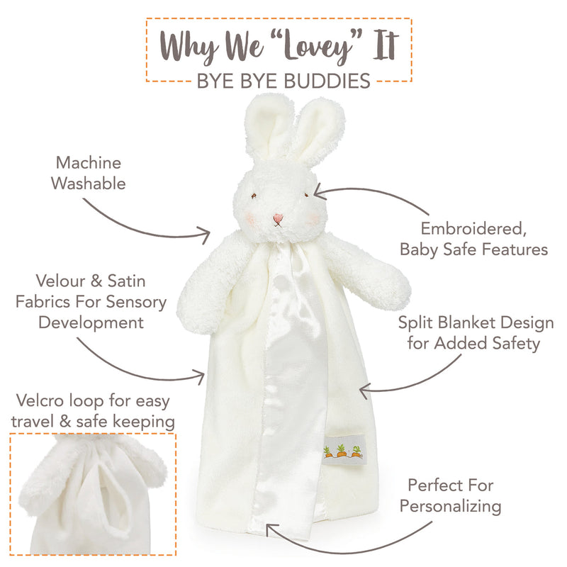 Bunnies by the Bay Bud Bunny Bye Bye  Buddy in cream and white