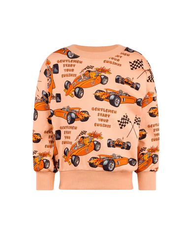 Rock Your Baby start your engines sweatshirt in multi colours