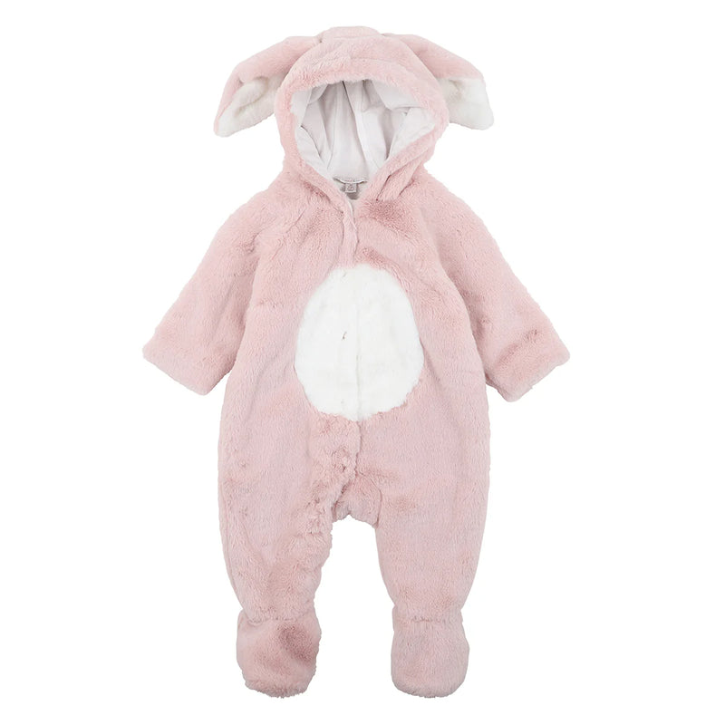 Fox & Finch forest plush pink bunny onesie