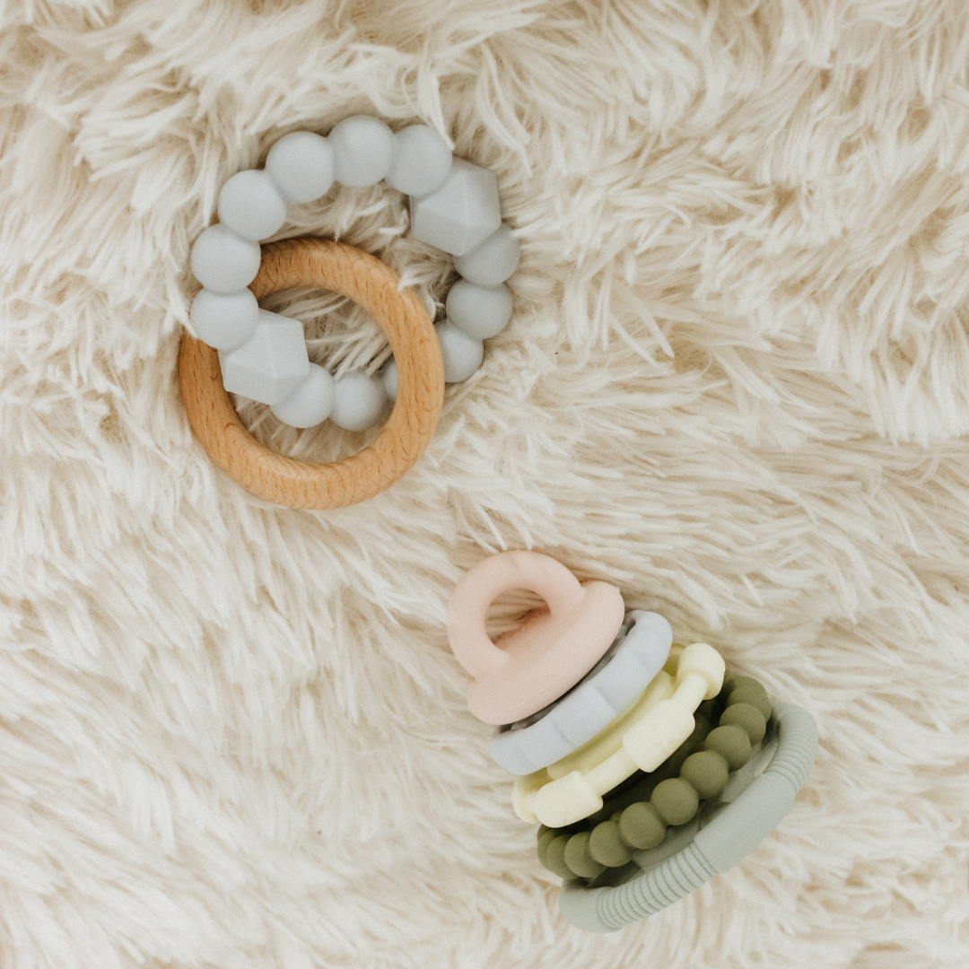Jellystone May Gibbs Moon Teether Soft Blue in Blue