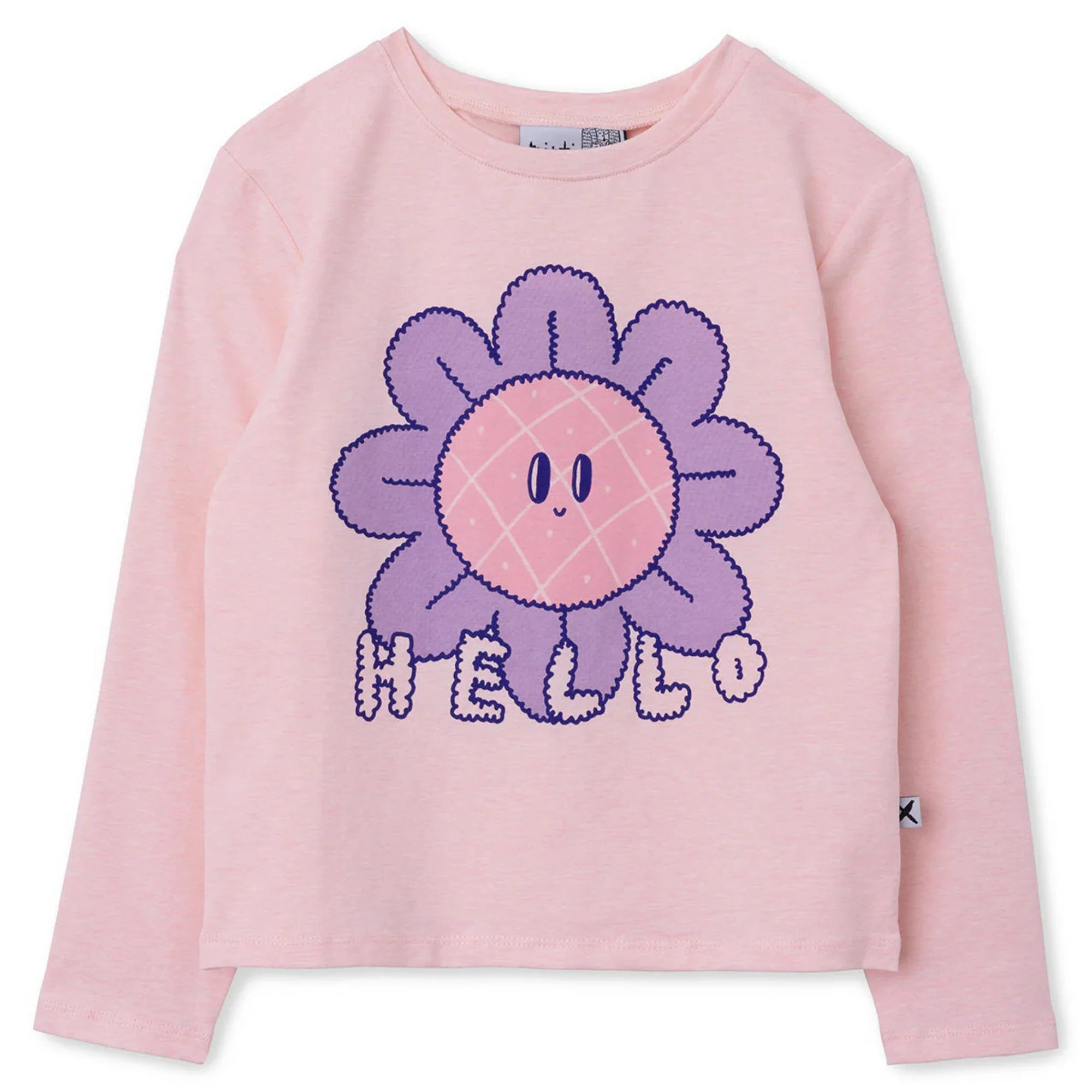 Minti hello bye flower tee in pink
