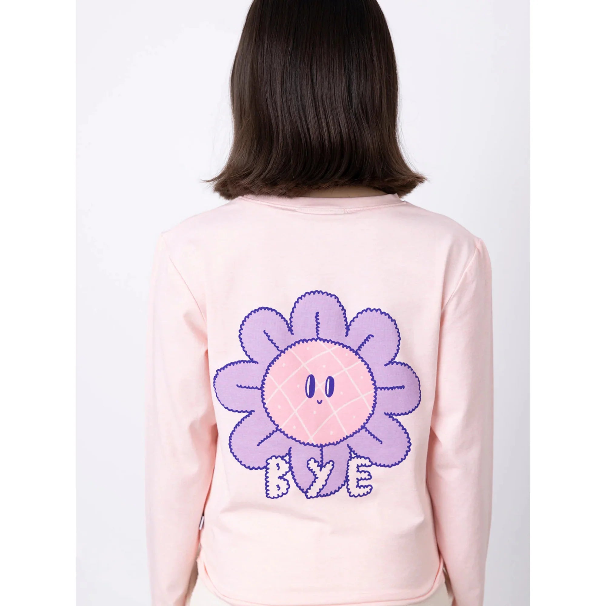 Minti hello bye flower tee in pink