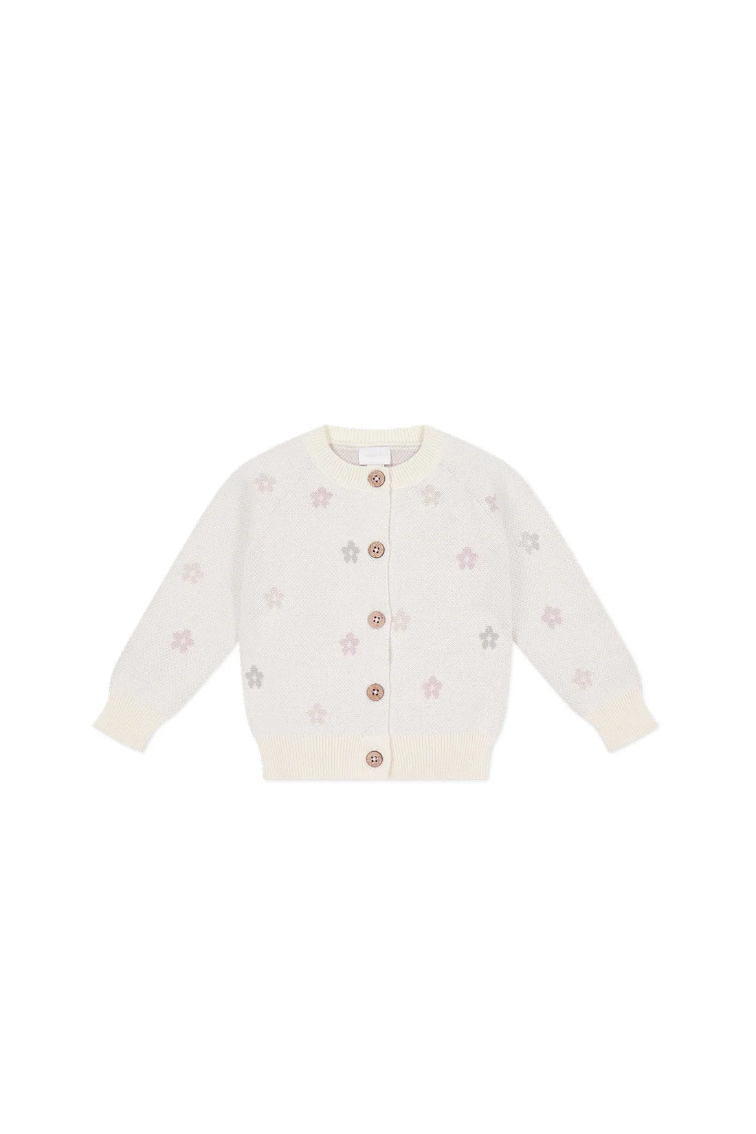 Jamie Kay Harper Cardigan - Fifi Egret Jacquard